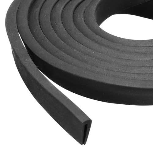 PATIKIL Rubber Edge Trim, 13.1ft x 7mm x 15mm U Channel Rubber Guard Seal Strip Protector Fit for 3mm Edge for Car Doors Hatches Sheet Metal Table Corners Steel Plates, Black - size: Fit for 2" x 13.1ft x 7mm x 15mm