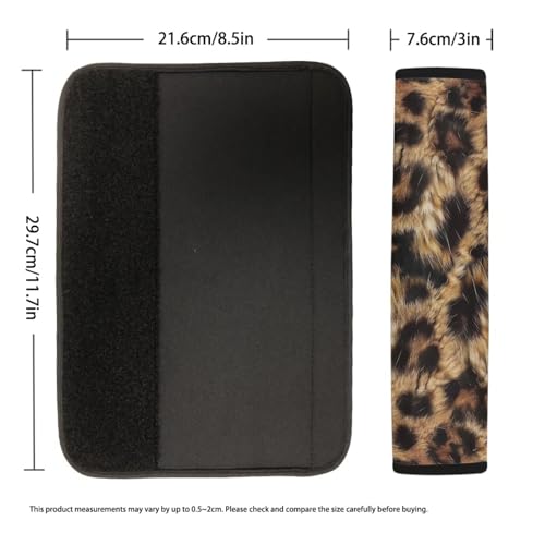Dolyues Cheetah Print Seat Belt Covers Women Car Seat Straps Protector Trendy Car Accessories Universal Fit Most Car SUV and Truck - color: Cheetah Print Pattern