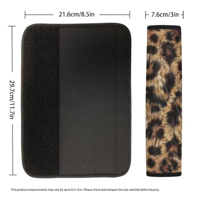 Dolyues Cheetah Print Seat Belt Covers Women Car Seat Straps Protector Trendy Car Accessories Universal Fit Most Car SUV and Truck - color: Cheetah Print Pattern