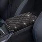 Bling Bling Car Armrest Cover Auto Center Console Protective Cover Luster Crystal Rhinestone Car Arm Rest Cushion Pad Car Interior Accessory (Black 2) - color: Black 2