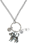 Rear View Mirror Car Charm Ornament, Sun Catcher, Hanging Pendant, Stainless Steel Chain (Dog Charm) - size: Dog Charm