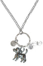 Rear View Mirror Car Charm Ornament, Sun Catcher, Hanging Pendant, Stainless Steel Chain (Dog Charm) - size: Dog Charm