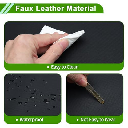 Faux Leather Dashboard Cover for Kia Optima 2016-2020 Dashboard Mat Anti-Slip Sun UV Heat Shield Protection Black 1 Pc