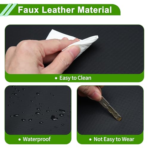 Leather Dashboard Cover for Chevy Silverado 2014-2018 Dashboard Mat Anti Slip Sun UV Heat Shield Protection Black