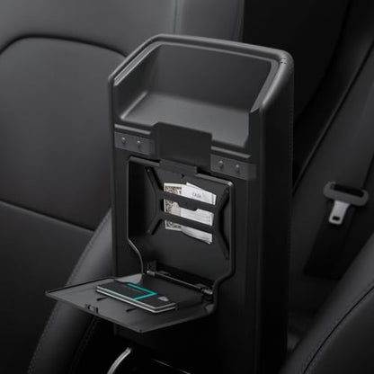 Spigen One-Tap Hidden Storage Box for Tesla Model Y Juniper (Standard, Premium & Performance 2026/2025) and Model 3 Highland (Standard, Premium & Performance 2026/25/24) - size: Hidden Storage Box