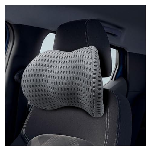 Ergonomic Memory Foam Car Neck Pillow with Adjustable Strap & Machine-Washable Cover - Long-Lasting Support for Long Drives & Office Uses(Darkgray)