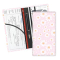 Leather Car Registration and Insurance Card Holder, Cute Car Accessories Vehicle Glove Box Car Organizer for Documents, Cards, License Cute Daisy - color: Cute Daisy