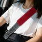 PATIKIL Car Seat Belt Cover Pad, (Burgundy) (2 Pcs), Soft Fluffy Seatbelt Cushion Shoulder Strap Covers, Suit for - Bag/Auto/Car Accessories - color: Burgundy