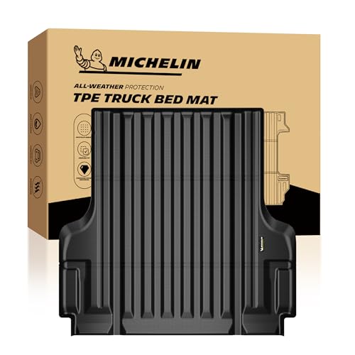 MICHELIN Truck Bed Mat for 2022-2026 Nissan Frontier 5 FT / 60.3" Only (Not Fit Drop-in Bed Liners), All-Weather Truck Bed Liner, Custom Fit, Durable TPE Bedliner, Non-Slip - size: 3) Frontier | 22-26 | 5 FT