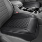 CAR PASS 2 Pack Leather Bottom Car Seat Covers Front Seat Cushion Cover, Anti-Slip and Wrap Around the Bottom, Car Seat Protector Universal Fit for Most Cars, SUVs, and Trucks, 2Pcs Black