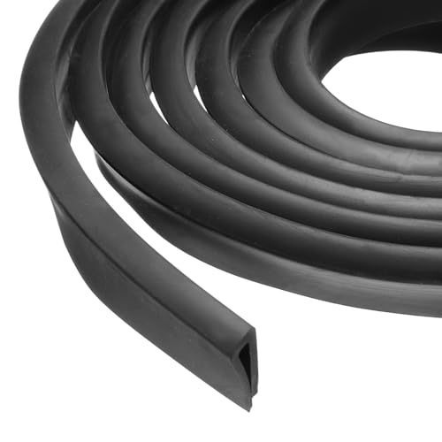 PATIKIL Rubber Edge Trim, 13.1ft x 7mm x 16mm U Channel Rubber Guard Seal Strip Protector Fit for 4mm Edge for Car Doors Hatches Sheet Metal Table Corners Steel Plates, Black - size: Fit for 4" x 13.1ft x 7mm x 16mm