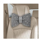Bling Car Seat Neck Pillow, Soft Bling Bowknot Headrest Neck Support Rest Cushion, Neck Relax Head Rest Auto Pillow with Crystal Rhinestone for Women, Car Accessories (White) - color: White