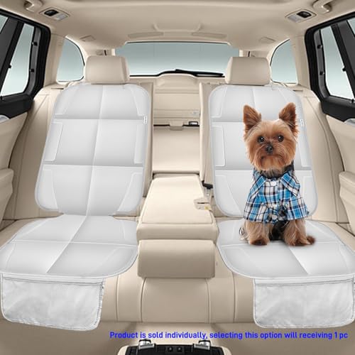Car Seat Protector for Child Car Seat, Durable 600D Fabric Waterproof Car Seat Cover with Thick Pad Non-Slip Backing，No Imprints (Light Gray-1 pc) - color: Light gray-1 pc