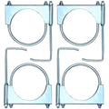5" Heavy-Duty Exhaust Clamp with Hanger, Muffler Hanger Exhaust Hanger for Automotive (4 Pcs) - size: 5 Inch-4 PACK