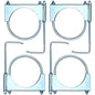 5" Heavy-Duty Exhaust Clamp with Hanger, Muffler Hanger Exhaust Hanger for Automotive (4 Pcs) - size: 5 Inch-4 PACK