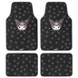 Kuromi Carpet Car Floor Mats - Universal Fit for Cars, SUVs & Trucks - Black with Kuromi Print & Purple, Pink Accents - Front & Rear Set, 4 Piece - color: Carpet Kuromi Midnight