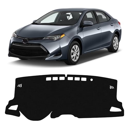 KUST Black Dash Cover for Toyota Corolla 2019-2024 2025 2026 (L LE SE XLE XSE), Hatchback(SE XSE) Left Hand Driving Dashboard Cover Non-Slip Polyester Interior Accessories for Corolla Sedan - size: For Corolla 19-26