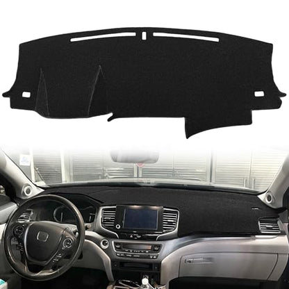 Dash Cover Mat Custom Fit for Honda Pilot Ridgeline Passport,Dashboard Cover Pad Carpet Protector (Black) F171