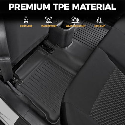 Floor Mats for Nissan Versa 2020-2025, All Weather Floor Mats Trunk Cargo Liner and Door Sill Guards Accessories, Full Coverage Set - size: For Nissan Versa | 2020-2025