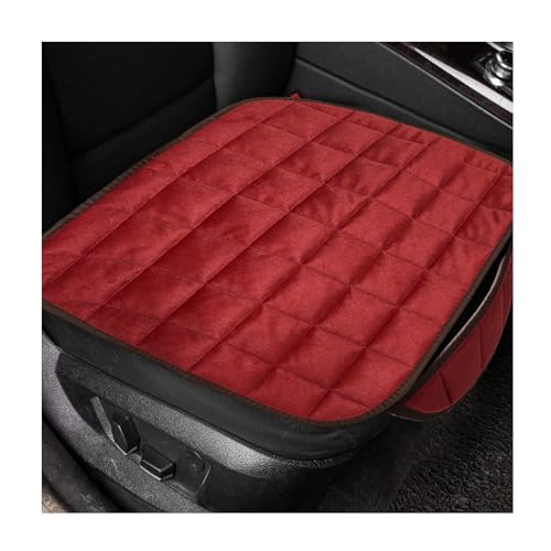 DXNQ Car Seat Cushion, Soft Plush Auto Seat Cover with Non-Slip Silicone Bottom & Storage Pocket, Universal Breathable Vehicle Seat Cushion Pad for Car Truck SUV, Car Accessories (Red) - color: Red