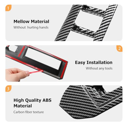 INTGET Window Lift Panel Cover for 2024 2025 2026 Toyota Tacoma Accessories/2025-2026 4Runner ABS Plastic Interior Decoration (Carbon Fiber,Window Lift Panel) - size: Window Lift Panel Cover