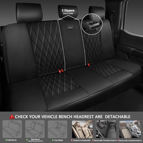 CAR PASS Thick Foam 3D Mesh Leather Car Seat Covers Full Set, Luxury Breathable Premuim Faux Leather Automotive Seat Covers, Airbag Compatible Universal Fit for Most Sedan Van Truck SUV, Pure Black - color: Black Foam Mesh, size: Full Set