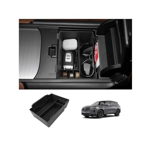 LUWU 2024 A cura RDX Center Console Organizer for 2019 2020 2021 2022 2023 2024 A cura RDX Accessories Armrest Console Storage Box Insert Tray ABS Material Black - color: 2019-2024 RDX Center Console Organizer
