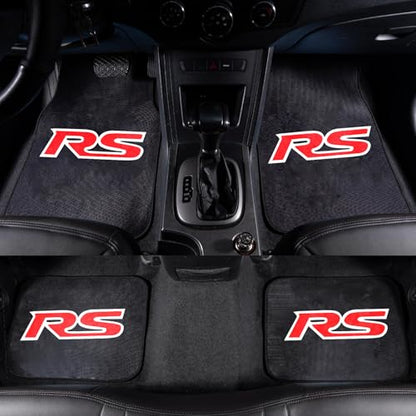 4Pcs Fabric Car Floor Mats,Not PVC,Not Leather Not Rubber Automotive Floor Mats Truck SUV,Durable All-Weather fit Chevy Camaro Floor Mats RS - color: rs
