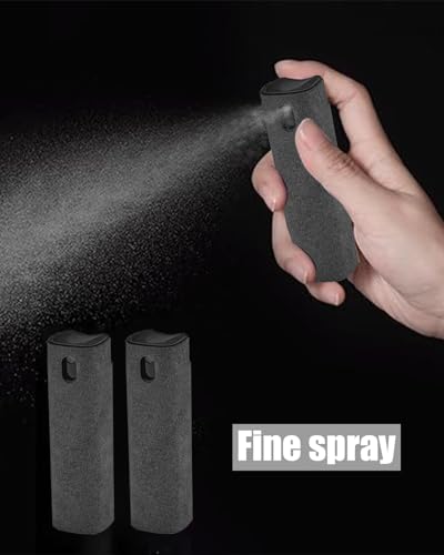 Screen Cleaner Spray and Wipe Screen Cleaner Tool Touch Screen Cleanerfor iPhone Computer Laptop Tablet MacBook Tesla Display Eyeglasses New Car Accessories（Grey） - color: Grey