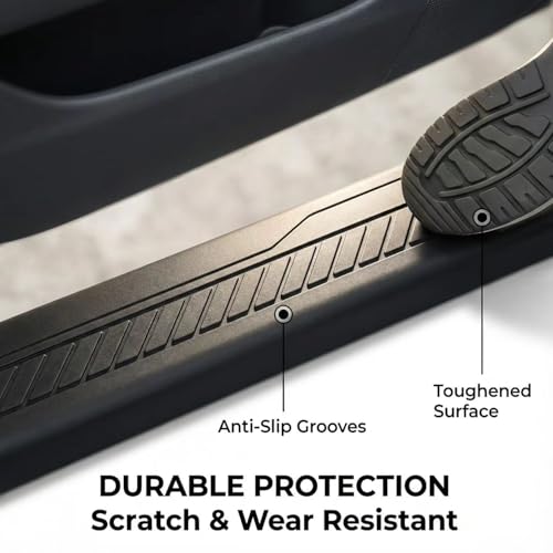 Door Sill Guards for Ford Bronco 4 Door Accessories 2021 2022 2023 2024 2025, Anti Scratch Anti-Slip Door Sill Protectors