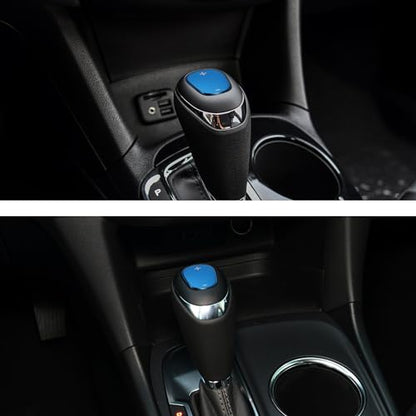 TOMALL Car Gear Shift Knob Cover Compatible with Chevy Equinox 2018-2020 Stainless Steel Shift Panel Trim Gear Lever Cover for Car Interior Center Console Modified Accessories (Blue) - color: Stainless Gear-Blue