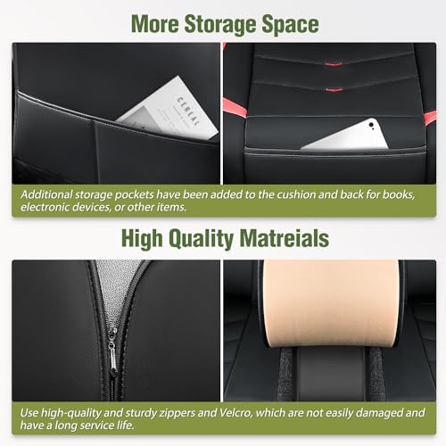 Nilight Car Seat Covers Custom Fit 2007-2024 Chevy Silverado GMC Sierra 1500 2500HD 3500HD Double Extended Crew Cab Waterproof Faux Leather Cushion Full Set for Pickup Truck - color: Full Sets 5 Seat, style: Chevy Silverado/GMC Sierra 2007-2024