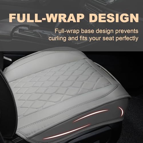 Front Car Seat Covers for Land Rover,Leather Waterproof Seat Protector Custom Fit Land Rover Defender Discovery Range Rover Evoque Sport Velar,2 Pack,Gray - color: Gray