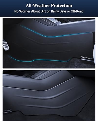 2PCS Center Console Anti Kick Pad Protector for Tesla Model 3 Highland 2024-2027 Accessories, TPE Front Side Seat Center Side Cover Pad Model 3 Anti-Dirty Waterproof Dust Resistant Protector Mat Cover - size: Model 3 Highland Anti Kick Pad