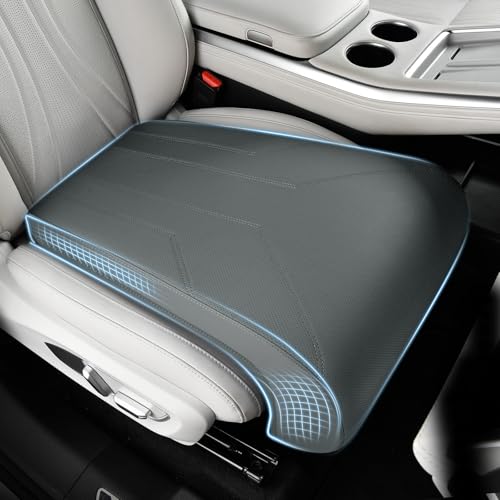 Car Seat Extender Leg Extender Support Cushion for Driver Seats Office Chair, Leather Carseat Leg Support for Long Drivers Universal Car Seat Cushion Legs Rest Pads-Dark Grey - color: Dark Grey