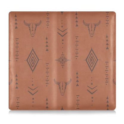 linqin Car Registration and Insurance Card Holder, Western Bull Boho Glove Box Organizer Card Document Wallet - color: Western Bull Boho