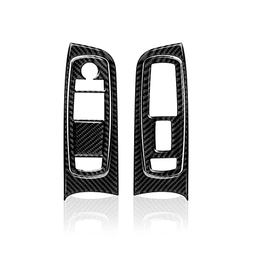 Car Front Window Lift Control Switch Decals for 2011-2023 Dodge Charger/Chrysler 300 Accessories Carbon Fiber Interior Stickers - color: Front Window Lift Trim