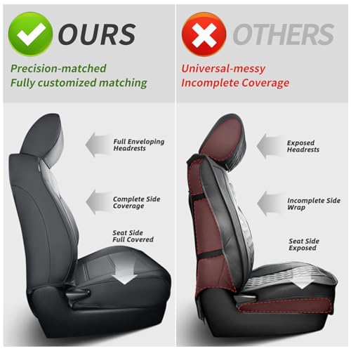 Corolla Leather Seat Covers Full Set for Toyota Corolla LE 2023 2024 2025 2026 Luxury Car Seat Covers,Fully Covered,Waterproof Car Seat Protector Cushion (Black)