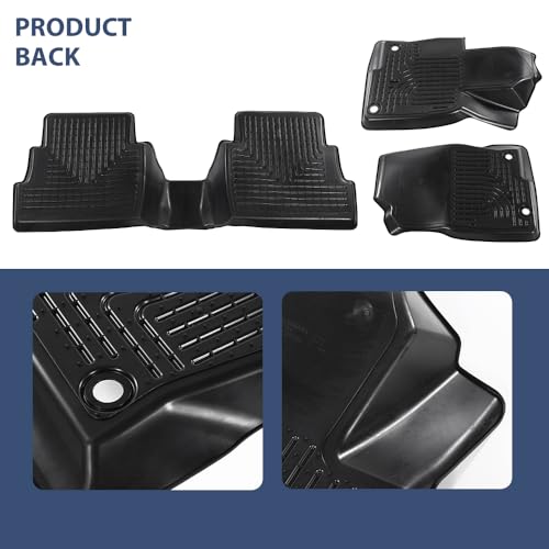 PIT66 Floor Mats Compatible with Mazda CX-5 2017 2018 2019 2020 2021 2022 2023 2024 2025, 1st & 2nd Row TPE 3-Piece All Weather Custom Protection Interior Accessories alfombras para carro - size: Fit Mazda CX-5 2017-2025 | 3PCS