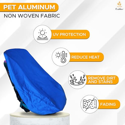 EcoNour Car Seat Protector, Waterproof Car Seat Cover with Thick Padding, Non-Slip Back Seat Protector for Baby, Infant & Toddler, Seat Cover Mat to Protect Seats from Spills, Dirt & Scratches - color: Blue