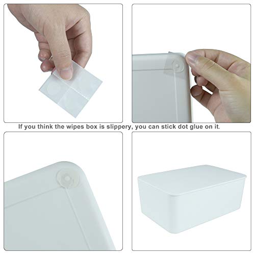 Diaper Wipes Dispenser, Tissue Storage Box Case, Wet Wipe Dispenser Holder with Lid for Home, Office, Cars (White) - color: White