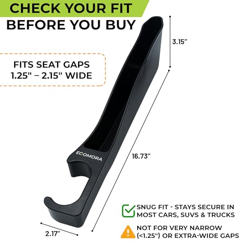Car Seat Gap Filler organizer with Bonus interior Cleaning Brush- Universal in Between Seat Catcher for Cars,Trucks,SUV- Car Seat Gap Plug storage slot- Custom Seat Gapster- Car Seat Gap Filler Strip