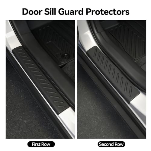 Floor Mats for Honda CRV 2017-2022, Trunk Mat and Backrest Mat & Door Sill Guard All Weather TPE Protector for Honda CRV Accessories - size: 11)CRV|2017-2022