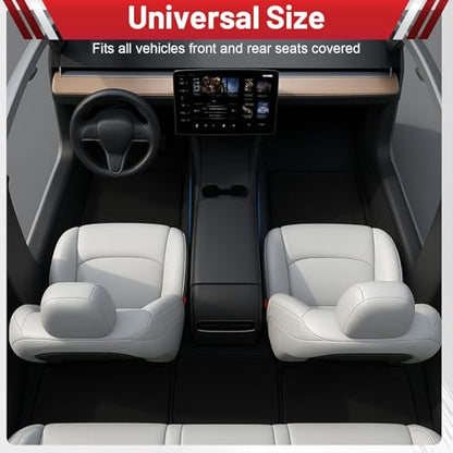 Breling 50 Pcs Disposable Floor Mats for Cars 15.7'' x 19.6'' Black Non Woven Fabric Automotive Floor Mats Protectors, Absorbent Non Slip Car Foot Pads, Vehicle Carpet for SUV, Truck, Wash, Detailing