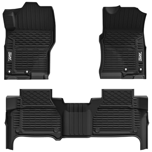 3W Floor Mats for Nissan Frontier 2022-2026 Crew Cab(Not for 2nd with Under Seat Speaker), All Weather TPE Custom Fit Car Liner for Frontier Crew Cab Pickup, Frontier Accessories, Black - size: 4.Frontier|22-26|Floor Mats