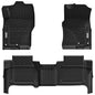 3W Floor Mats for Nissan Frontier 2022-2026 Crew Cab(Not for 2nd with Under Seat Speaker), All Weather TPE Custom Fit Car Liner for Frontier Crew Cab Pickup, Frontier Accessories, Black - size: 4.Frontier|22-26|Floor Mats