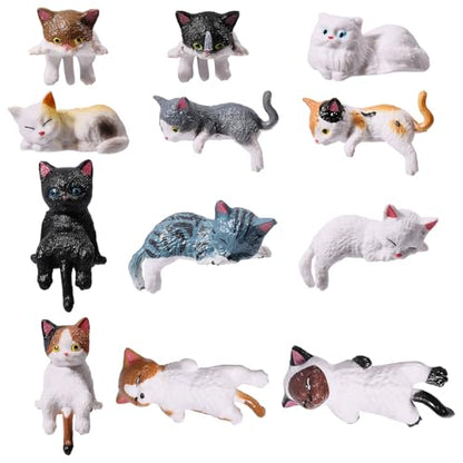 12 Pcs Cat Car Interior Accessories Cat Car Dashboard Decorations Dash Decor Rearview Mirror Ornament
