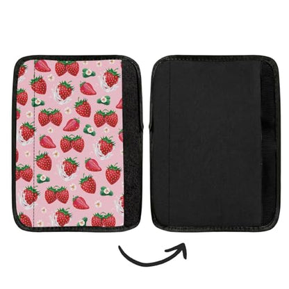 2 Pcs Seat Belt Cover for Kids, Strawberry Car Seat Strap Pads for Children, Soft Car Seat Belt Cushion Pads for Women Girls Babies Adults - color: Strawberry