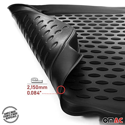 OMAC Floor Mats for Jeep Compass 2011-2016 Car Mats All Weather 3D Custom Fit Rubber Mat Waterproof Odorless TPE Floor Liners Laser Measured Non-Slip (Black)