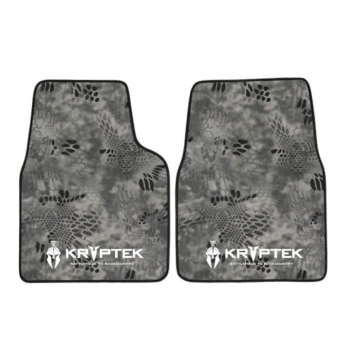 Coverking Universal Car Floor Mats Set of 2 (Front Driver and Passenger) Kryptek Raid Camo - All-Weather Protection for Mud, Dirt, Rain, Spills, Non-Slip Backing, Fits Cars Trucks SUVs Jeeps - style: Kryptek Raid